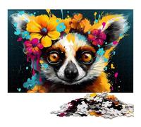 Puzzle da 1000 pezzi "Fiori di lemure" per adulti, ideale per il divertimento in famiglia, il relax e come regalo per le feste, 50x75CM / 19,68x29,52 pollici.