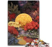 Puzzle da 1000 pezzi Fiori e Luna Adatto per età dai 14 anni in su Gioco intellettuale Gioco educativo per compleanno e Natale 50x75cm