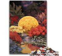 Puzzle da 1000 pezzi Fiori e Luna aiutano il cervello a esercitare Giocattoli avvincenti per coltivare la pazienza Decorazione perfetta 26x38cm