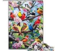 Puzzle da 1000 pezzi "Fiori e uccelli" per adulti e ragazzi, adatto dai 14 anni in su, idee regalo per migliorare la memoria (50x75cm)