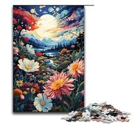 Puzzle da 1000 pezzi Fiori primaverili in fiore per adulti ideale come regalo adatto per adolescenti dai 14 anni in su 75x50 cm.