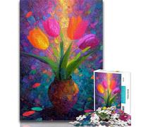 Puzzle da 1000 pezzi Fiori selvatici in un vaso per adolescenti, regalo, gioco educativo, decorazione da parete, compleanno e Natale (50x75cm)