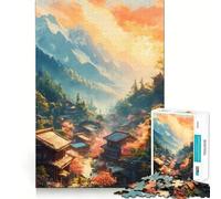 Puzzle da 1000 pezzi "Fiori sotto le cime",pezzi a incastro,gioco creativo e divertente,momento di relax,regalo di compleanno 38x26cm
