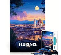 Puzzle da 1000 pezzi Firenze,Italia di notte Gioco a incastro,allenamento della concentrazione,divertimento e relax Regalo di Natale (38x52cm)