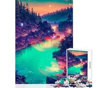 Puzzle da 1000 pezzi Fiume magico Decorazione per la casa Giocattoli Ottimo regalo per giochi Gioco pratico Difficile e stimolante Dimensioni 50x75cm