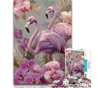 Puzzle da 1000 pezzi Flamingo Flowers Puzzle da 1000 pezzi per adulti e ragazzi, collezione di giocattoli, gioco intellettuale, belle arti 50x75cm