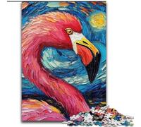 Puzzle da 1000 pezzi Flamingo Night Sky per adulti, dimensioni 26x38cm, gioco interattivo per famiglie, vacanze, gioco di attività per famiglie