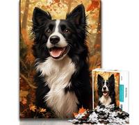 Puzzle da 1000 pezzi "Flen Border Collie" per adulti e adolescenti, aiuta il cervello ad allenare i giocattoli avvincenti per coltivare la pazienza, un'opera d'arte (75x50cm)