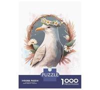 Puzzle Da 1000 Pezzi Floral Watercolor Seagull Puzzle Per Adulti Gioco Rompicapo Ma Divertente E Umoristico Offerta Regalo Per Tutta La Famiglia 38x26cm/1000pcs