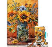Puzzle da 1000 pezzi Flower Art, gioco stimolante e gioco per famiglie, ideale come regalo per tutta la famiglia (75x50cm)