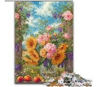 Puzzle da 1000 pezzi Flower Art per adolescenti, modello da assemblare, ideale come regalo per tutta la famiglia, adatto per bambini dai 14 anni in su (50x75cm)