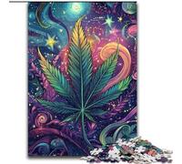 Puzzle da 1000 pezzi "Foglie psichedeliche" Puzzle da 1000 pezzi per adulti, regalo perfetto per l'arredamento della casa, divertimento in famiglia, età 14+ (dimensioni 26x38cm)