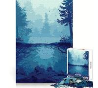 Puzzle da 1000 pezzi "Foresta del Fiume Oscuro" in stile anime per adolescenti, ideale per sviluppare le capacità analitiche, rilassare e creare puzzle di precisione, regalo di Natale (38x52cm)