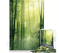Puzzle da 1000 pezzi "Foresta di bambù alla luce del sole" per adolescenti, stimola la capacità di pensiero, favorisce la calma e la distrazione, con taglio liscio Ottimo regalo (38x52cm)