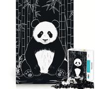 Puzzle da 1000 pezzi "Foresta di bambù e panda" per adolescenti, gioco di logica chiaro, leggero e rilassante, taglio perfetto, regalo affettuoso (38x26cm)
