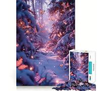 Puzzle da 1000 pezzi "Foresta di farfalle viola" per ragazzi, ideale per stimolare la memoria, favorire la concentrazione, ridurre lo stress e creare un'atmosfera rilassante e artistica (38x52cm)