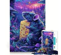 Puzzle da 1000 pezzi "Foresta fantastica del topo e del formaggio" per adolescenti ideale per rafforzare la memoria perfetto per il tempo libero a casa con bordi puliti e un regalo prezioso (50x75cm)