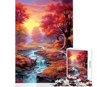 Puzzle da 1000 pezzi Foresta incantata mistica Decorazione per la casa Giocattoli Ottimo regalo per giochi Gioco educativo Migliora l'amore tra coppie Dimensioni 38x52cm
