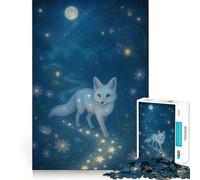 Puzzle da 1000 pezzi "Foresta Incantata Starry Fox" per adulti, gioco intelligente antistress, assemblaggio con motivo a sorpresa natalizio 38x26cm