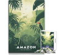 Puzzle da 1000 pezzi,Foresta pluviale amazzonica,giocattolo,gioco intellettuale,attività per la famiglia,regalo per compleanni,dimensioni 38x52cm