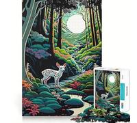 Puzzle da 1000 pezzi "Foresta Selvaggia",con tema "Treno della Memoria",superficie liscia e priva di sbavature,sfida divertente per il tempo libero (38x26cm)
