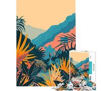 Puzzle da 1000 pezzi "Foresta Zen" arte minimalista sfida per l'intelligenza e la concentrazione gioco educativo corsa di velocità regalo per compleanni (dimensioni 75x50cm)