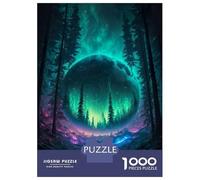Puzzle Da 1000 Pezzi - Forrest Moon Polar Lights Puzzle Per Adolescenti Gioco Rompicapo Antistress Offerta Regalo Per Tutta La Famiglia 52x38cm/1000pcs