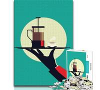 Puzzle da 1000 pezzi "French Coffee" per adolescenti, regali, aiuta il cervello ad allenarsi, giocattoli avvincenti per coltivare la pazienza, adatti alle coppie, 38x26cm