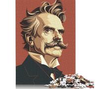 Puzzle da 1000 pezzi "Friedrich Nietzsche" per adulti, difficoltà alta, gioco educativo, giocattolo, decorazione per la famiglia (75x50 cm)