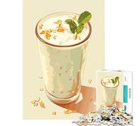 Puzzle da 1000 pezzi Frullato rinfrescante con menta e mandorle - Gioco educativo e stimolante compleanni (Dimensioni 75x50cm)