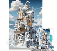 Puzzle da 1000 pezzi "Fuga dal castello magico" gioco rompicapo allena la mente e la manualità ideale come decorazione da scrivania 38x26cm
