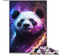 Puzzle da 1000 pezzi "Fulmine Panda" in cartone, gioco interattivo per famiglie, regalo fai da te per la casa, sfida mentale, 1000 pezzi(26x38cm)