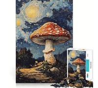 Puzzle da 1000 pezzi "Funghi sotto una notte stellata" per adolescenti, ideale per rafforzare la memoria, per il tempo libero a casa, con bordi puliti e un regalo prezioso (50x75cm)