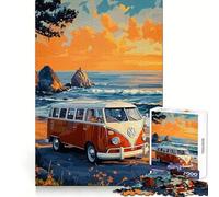 Puzzle da 1000 pezzi "Furgone sulla spiaggia" - Sfida mentale, relax accogliente, taglio preciso, regalo perfetto (38x52cm)