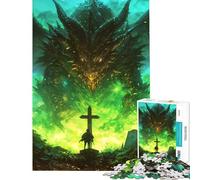 Puzzle da 1000 pezzi "Furia del Drago" - Gioco antistress decorazione per la casa regalo per amici e familiari (38x26cm)