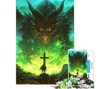 Puzzle da 1000 pezzi - Furia del Drago - Puzzle da 1000 pezzi - Decorazione per la casa - Giocattolo - Difficile - Ideale come regalo (75x50cm)