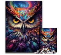 Puzzle da 1000 pezzi Futuro Colorato Gufo Psichedelico Puzzle Impossibile per Adulti Sfida del Cervello Regalo Perfetto per Adolescenti e Arredamento per la Casa 1000 PZ (38x26cm)