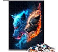 Puzzle da 1000 pezzi "Galactic Art Wolf" in legno, perfetto per adolescenti e collezionisti, ideale come decorazione per la casa e regalo da viaggio, 1000 pezzi(50x75cm)