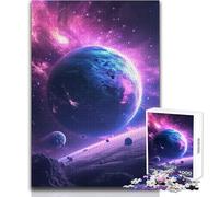 Puzzle da 1000 pezzi, galassia, spazio, pianeta, rilassante, attività per il tempo libero, taglio di precisione, bordo liscio, giocattolo da gioco, dimensioni 38x52cm