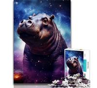 Puzzle da 1000 pezzi Galaxies Hippos, gioco stimolante e gioco per famiglie, ideale come regalo per tutta la famiglia, 50x75cm