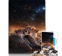 Puzzle da 1000 pezzi Galaxy Cheetah Puzzle da 1000 pezzi per adolescenti regali di compleanno regali arte murale per bambini dai 14 anni in su (50x75cm)
