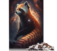 Puzzle da 1000 pezzi Galaxy Red Raccoon per adulti e adolescenti, giocattoli educativi di carta per l'apprendimento, 1000 pezzi (75x50 cm)