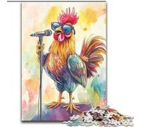 Puzzle da 1000 pezzi "Gallo che canta", 26x38cm, gioco rompicapo interattivo per famiglie, adatto dai 14 anni in su