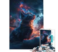 Puzzle da 1000 pezzi "Gattino Cosmico" un gioco avvincente per coltivare la pazienza ideale per divertirsi in famiglia e come regalo di compleanno (dimensioni 38x26cm)