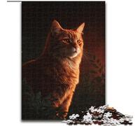 Puzzle da 1000 pezzi "Gatto arancione" per adulti, regali, giochi rilassanti che rafforzano l'amore tra coppie per bambini dai 14 anni (26x38cm)