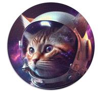 Puzzle da 1000 pezzi "Gatto astronauta" per adulti, puzzle per adulti, attività divertenti da fare a casa, regalo di compleanno, regali da viaggio, 67,5x67,5 cm
