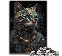 Puzzle da 1000 pezzi Gatto del Bengala Aiuta il cervello a esercitare Giocattoli avvincenti per coltivare la pazienza Adatto alle coppie 50x75cm