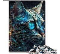 Puzzle da 1000 pezzi Gatto del Bengala, puzzle impossibile per adulti, dimensioni 26x38cm, relax e sfida, arte decorativa colorata per la casa, amici.