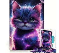 Puzzle da 1000 pezzi Gatto Galassia Taglio Preciso Decorazione Logica Pensiero Gioco Calmo Tempo di Gioco Decorazione Natale Regalo (50x75cm)