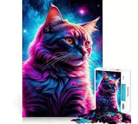 Puzzle da 1000 pezzi Gatto Gattino Gatti Spazio Taglio Preciso Decorazione Gioco di Mente Regalo Gioco Rilassante Attività di Compleanno (38x52cm)